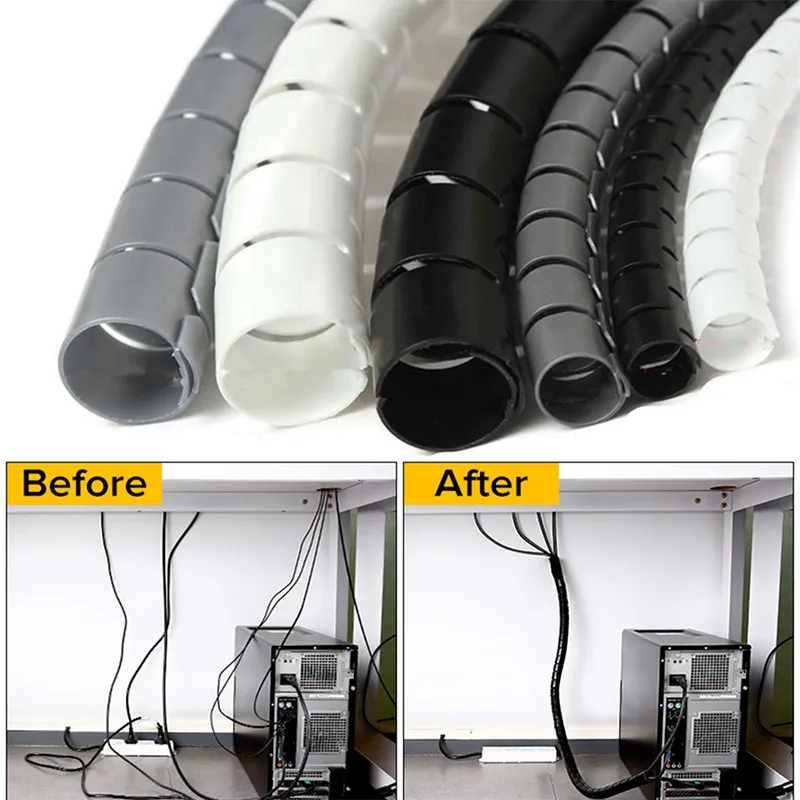 1/2M Flexible Spiral Cable Org - Plastic Pipe Clip ulasan dan harga